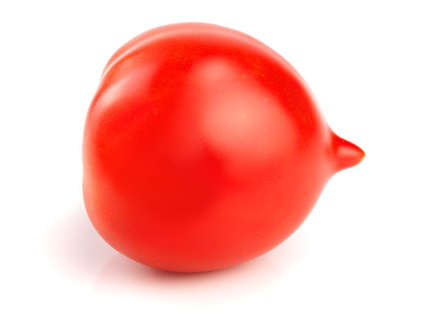 鼻子在白色背景上孤立的番茄图片下载