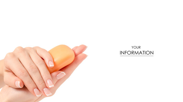 香皂在手部护理的自然模式图片下载