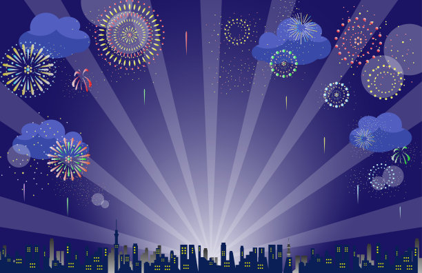 插图的烟花素材图片