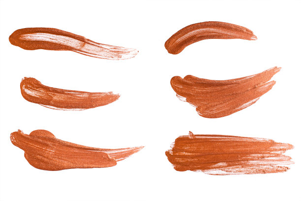 一套闪亮的米色笔触丙烯酸或油画图片下载