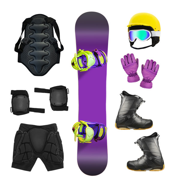 滑雪板设备隔离图片下载