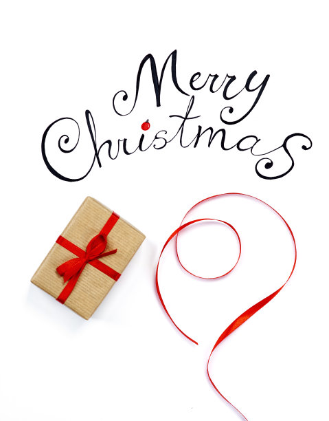 带礼物的圣诞横幅和红色横幅图片下载