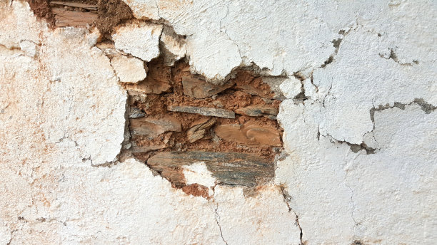 开裂的混凝土复古墙背景，旧墙图片下载