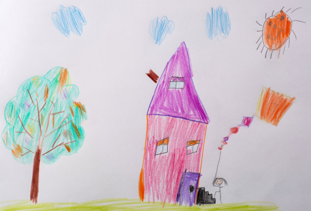 孩子们的画。儿童图片-我和我的家。孩子们的画能告诉我们什么。用图片对孩子进行心理测试。图片下载