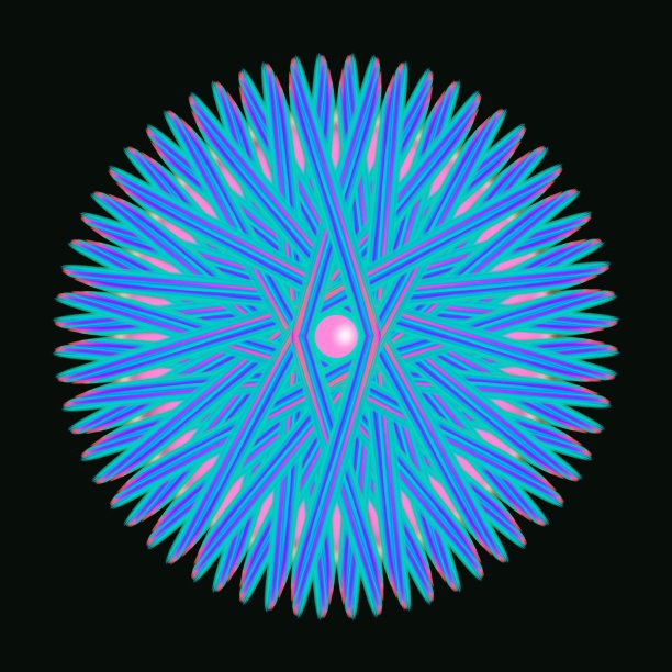 粉彩轮与粉红珍珠中间图片下载