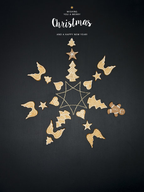 圣诞节字母和圣诞星星装饰品图片下载