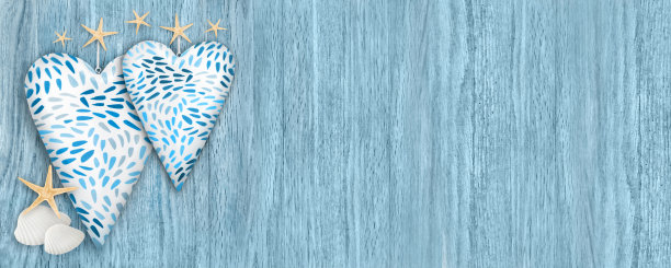 海滩上的装饰图片下载