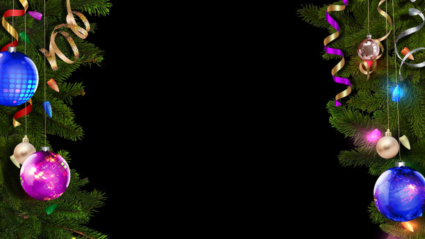 3D渲染一个明亮的节日圣诞框架将有助于创造一个惊人的魔法气氛图片下载