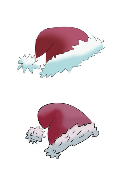 圣诞帽。草图。图片下载