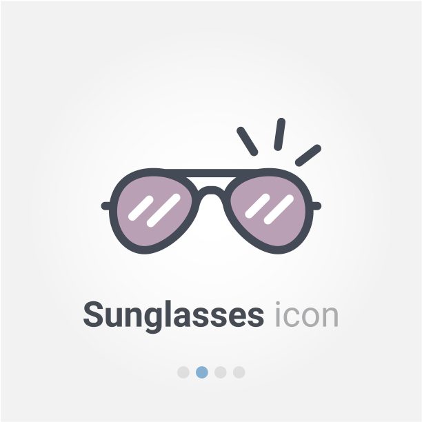 太阳镜矢量图标素材图片