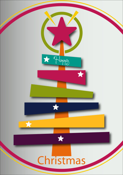 圣诞，新年快乐海报。向量的名片。文字排版。图片下载