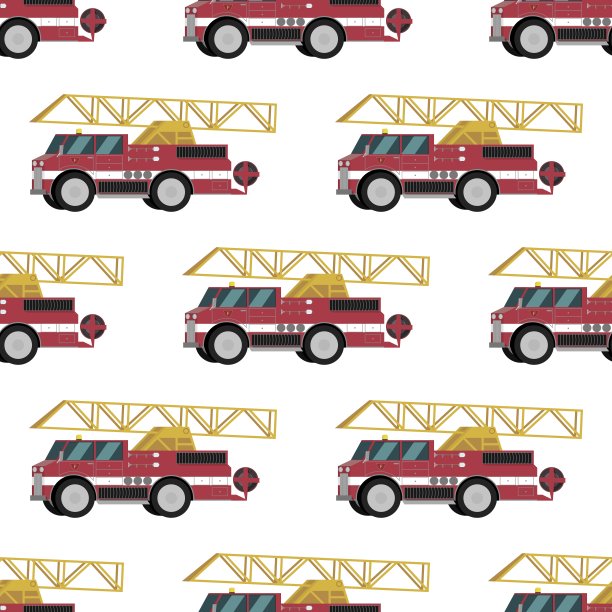 矢量图像模式组红色消防车图片下载