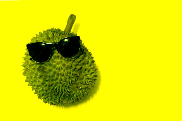 榴莲和有色玻璃。图片下载