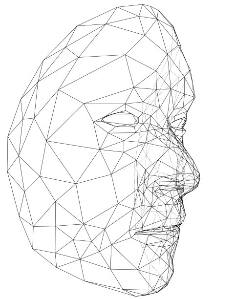 线框抽象人脸图片下载