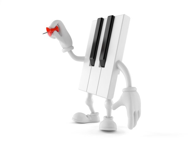 钢琴字符持有图钉图片下载