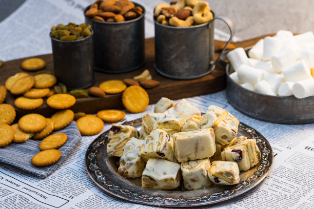 糖果和饼干在甜点烘焙工作室图片下载