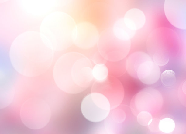 粉色模糊的散景背景，情人节纹理。素材图片
