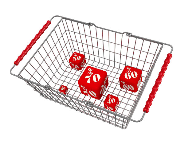 食品篮子里的折扣图片下载