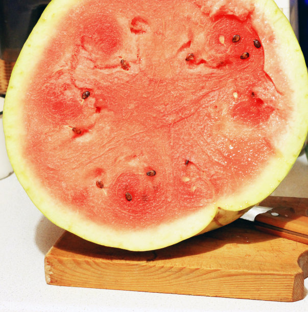 鲜糖红西瓜特写图片下载