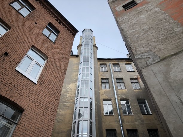 电梯、立面、建筑,白色的图片下载