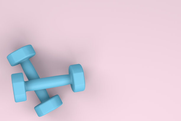 哑铃强调健康生活理念图片下载