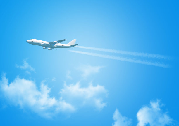 飞机飞行概念与复制空间图片下载