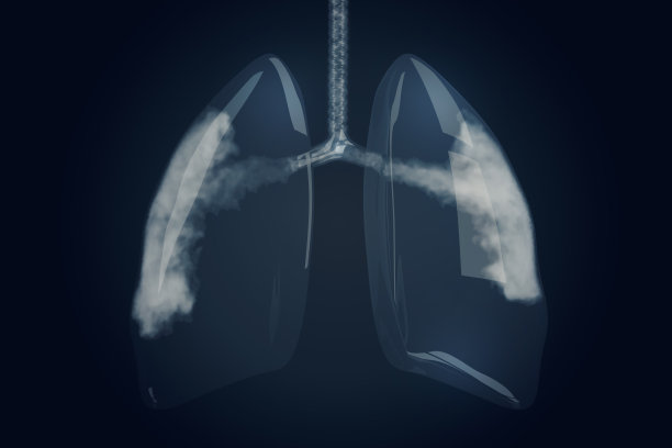 吸入香烟烟雾的玻璃人体Lubgs图片下载