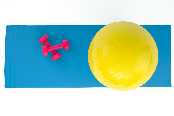 普拉提球，健身，健康的生活方式概念图片下载