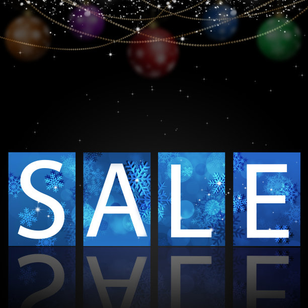 圣诞打折销售卡素材图片