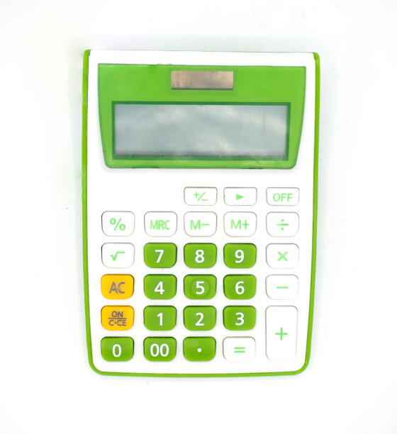 白色背景上的计算器图片下载