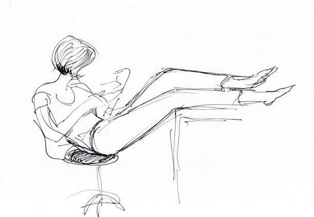 即时草图,女孩素材图片