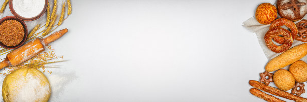 新鲜的烘焙产品和烹饪原料图片下载