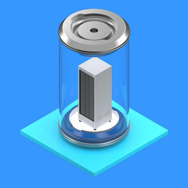 服务器机架与等距视图隔离图片下载