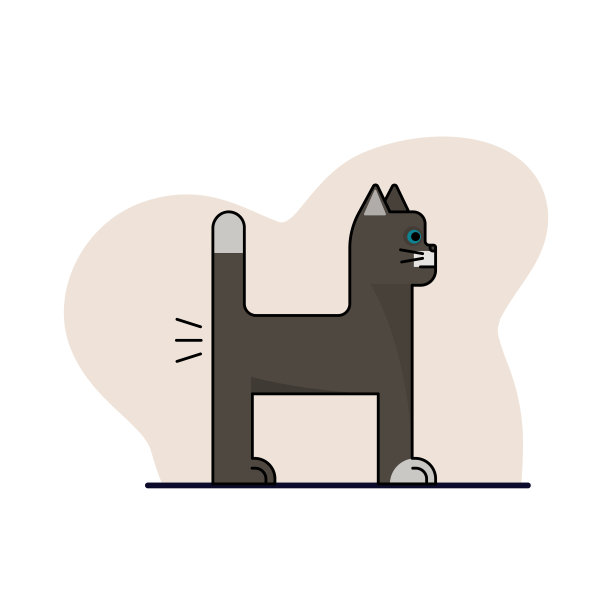 可爱的灰猫屁。图片下载