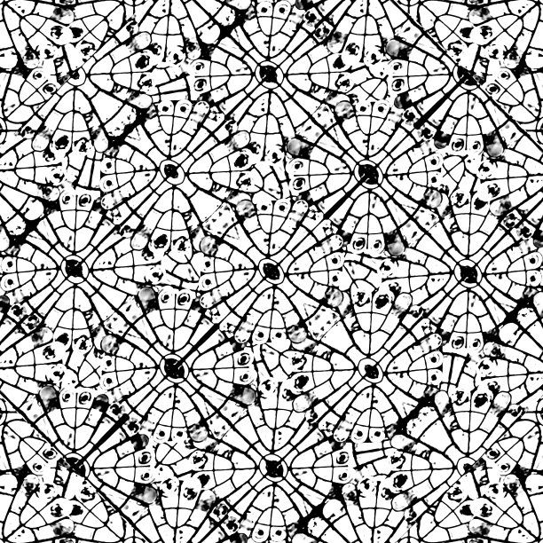 黑白Grunge复杂几何马赛克图片下载