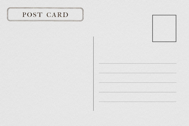 空白明信片的背面图片下载