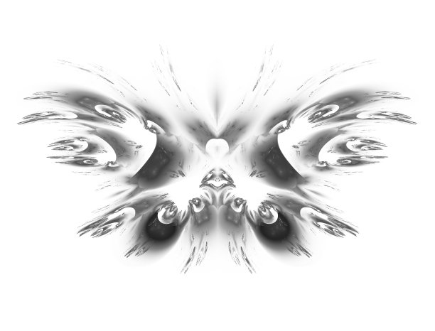 分形的蝴蝶形状和灯光构成的艺术抽象图片下载