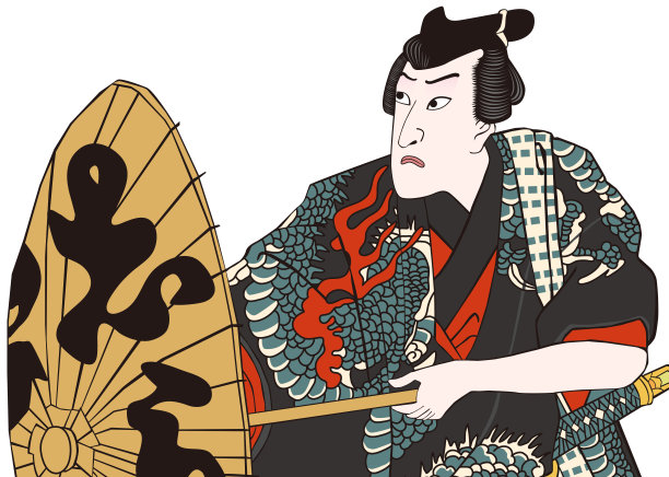 歌舞伎'inasegawaseizoro i no ba' Tadanobu Rihei素材图片