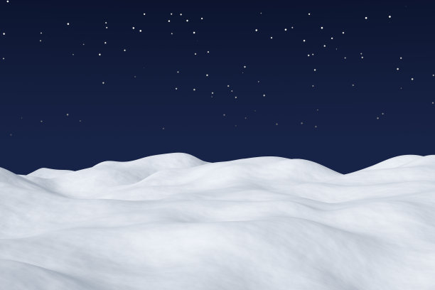 北极冬夜白雪皑皑图片下载