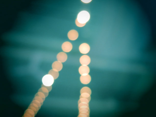 蓝色和黄色散景背景全帧抽象层图片下载