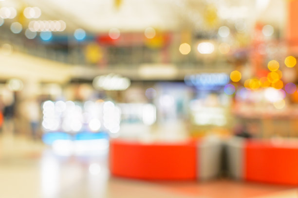 模糊图像的购物中心作为背景与散景图片下载