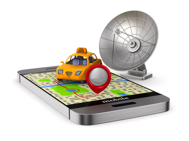 白色背景上的出租车服务。孤立的3 d演示图片下载