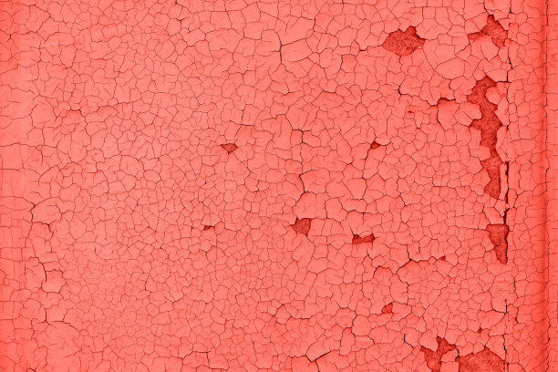 裂缝墙背景色调2019年活珊瑚色。图片下载