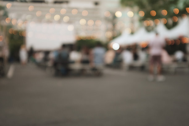 节日活动当天模糊散焦，抽象背景。图片下载