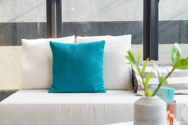 沙发白色和一个花瓶图片下载