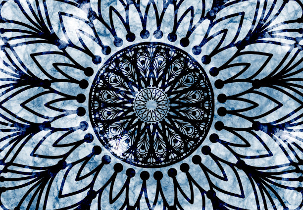 抽象曼荼罗图形背景图片下载