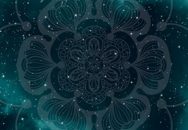 抽象曼荼罗图形背景图片下载