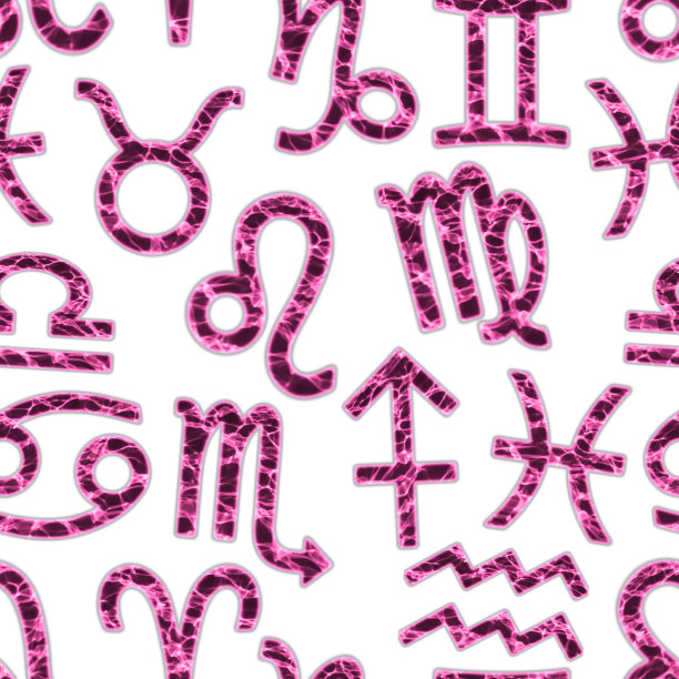 星座无缝模式。星座符号。占星术的背景图片下载