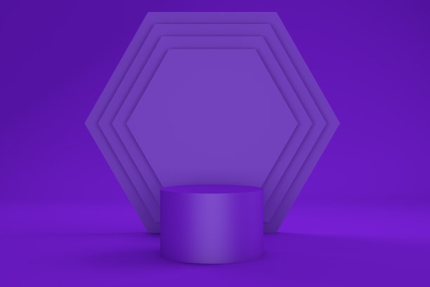 空的讲台，基座，展示在紫色的背景图片下载