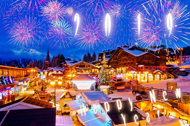 Courchevel, 1850，晚上图片下载